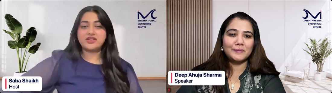 Deep speaking with host Saba Shaikh for International Mentoring Center